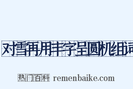 对雪再用丰字呈圆机组词是什么意思的图片